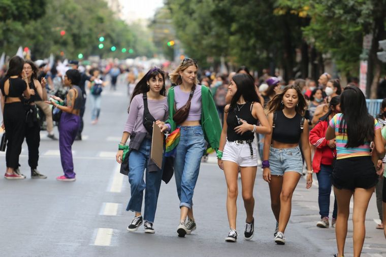 Miles de mujeres marcharon por el centro cordobés por el 8 de marzo.