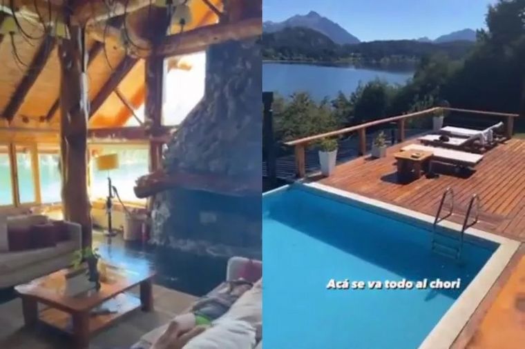 FOTO: Santiago Maratea alquiló una enorme cabaña en Bariloche para disfrutar sus vacaciones