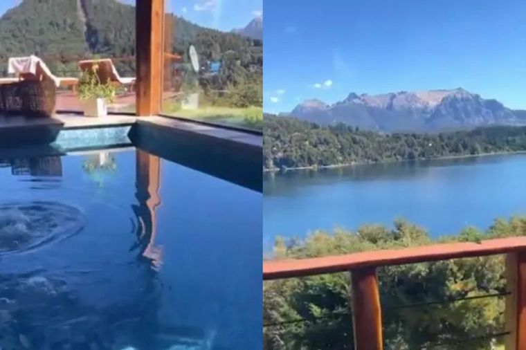 FOTO: Santiago Maratea alquiló una enorme cabaña en Bariloche para disfrutar sus vacaciones
