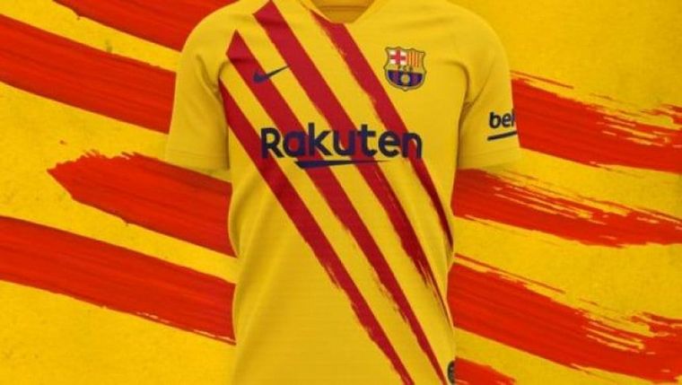FOTO: La camiseta que utilizará el Barcelona durante el clásico (Foto: Marca)