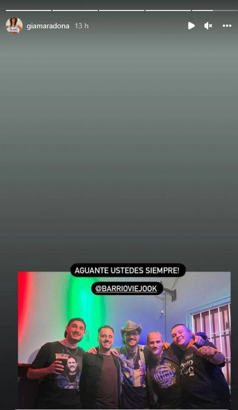 Gianinna Maradona y Daniel Osvaldo durante su fin de semana en Córdoba