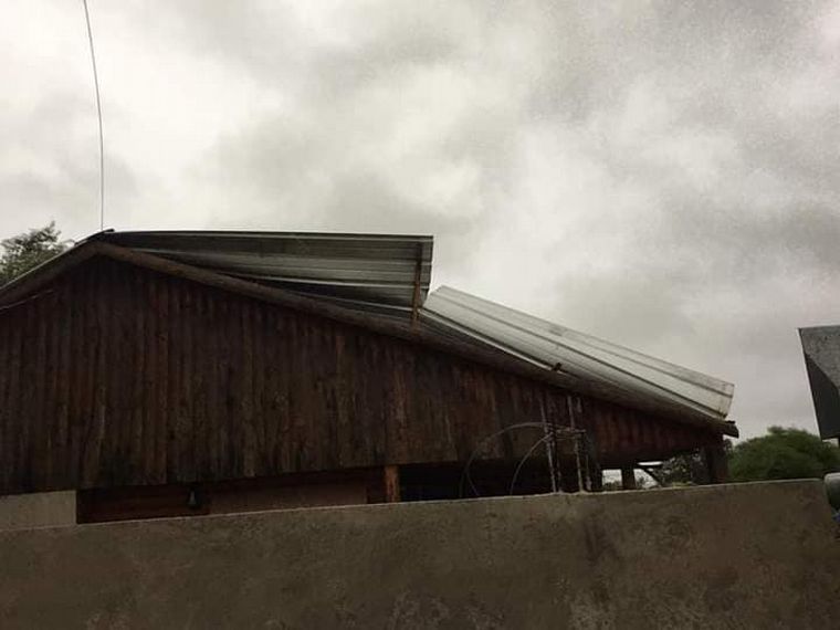 La tormenta ocasionó importantes daños en Jovita.