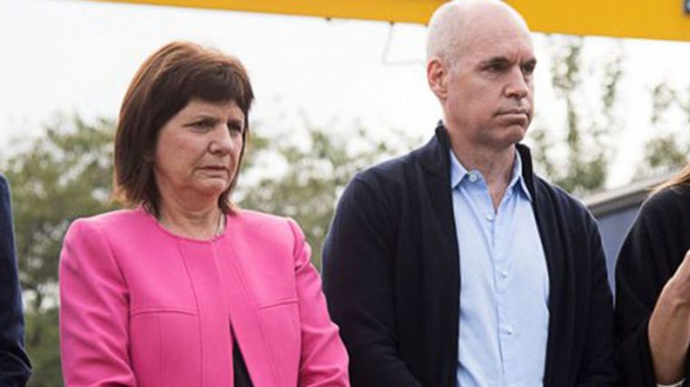 Patricia Bullrich junto al Jefe de Gobierno porteño, Horacio Rodríguez Larreta.