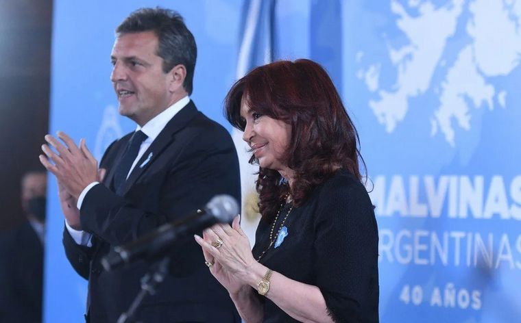 Cristina Fernández y Sergio Massa en el Congreso de la Nación