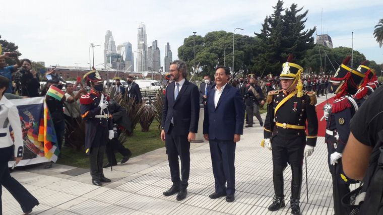 Más temprano, el presidente de Bolivia fue recibido por el canciller Santiago Cafiero
