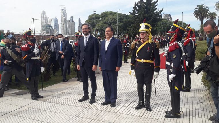 FOTO: El presidente Alberto Fernández recibió a su par de Bolivia, Luis Arce