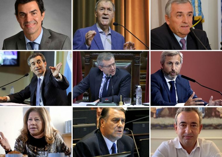 Los referentes que estuvieron en el encuentro en la casa de Urtubey. 