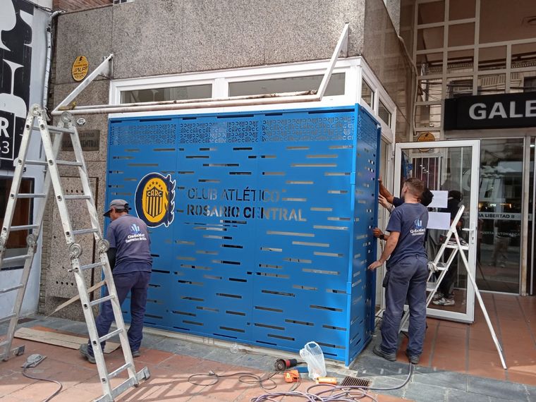 La protección fue colocada este martes por la tarde.