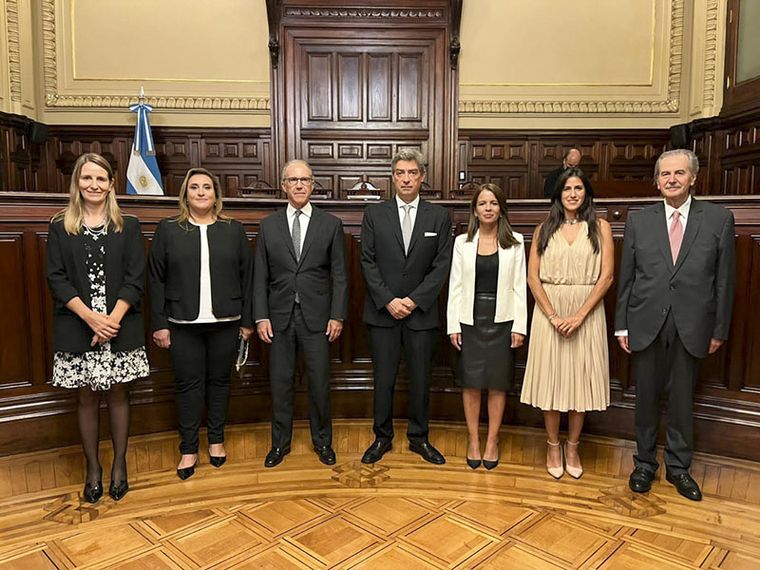 Las nuevas integrantes del Consejo de la Magistratura, en la ceremonia de la jura.  