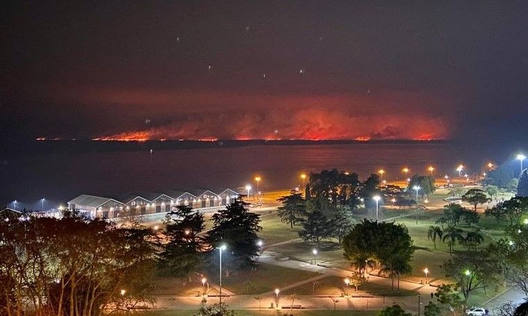 FOTO: Fuego en las islas del delta del Paraná. 