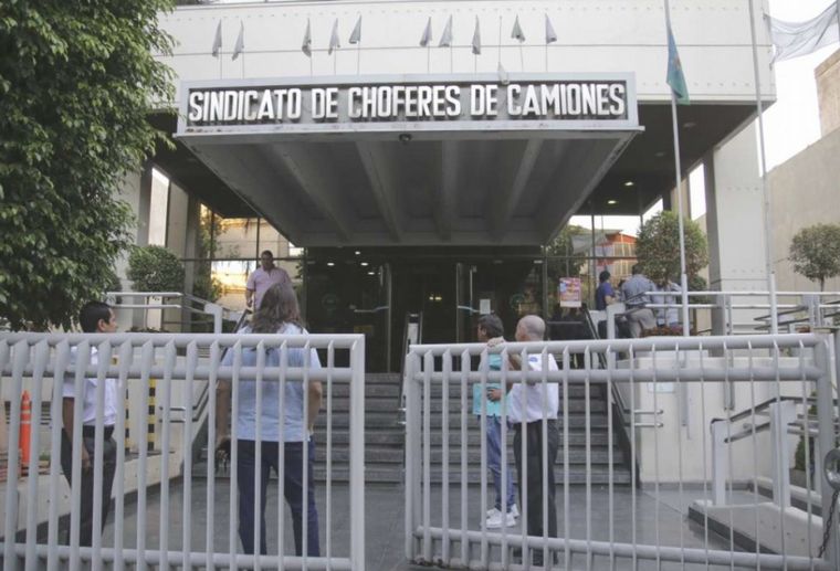 La casa central del gremio de los Moyano, en el barrio porteño de Constitución. 