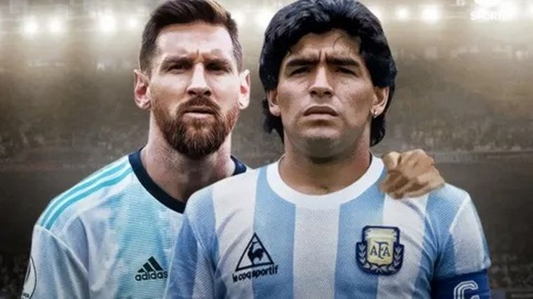 Messi y Maradona, juntos en un video de la FIFA.