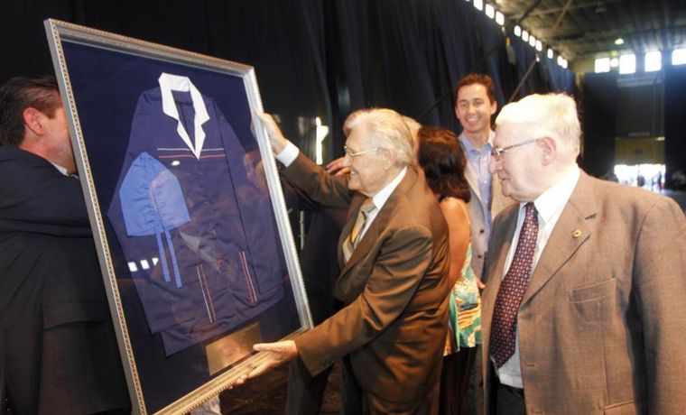 Angeloz y Liksenberg, en 2014 en el festejo por los 30 años del Paicor.