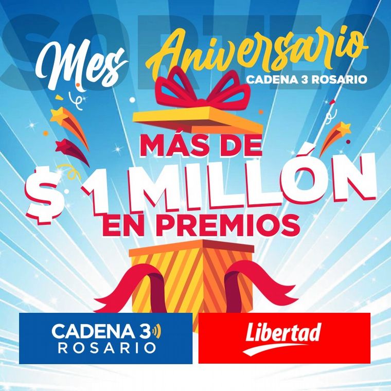 FOTO: Cadena 3 Rosario celebra con $1 millón en premios