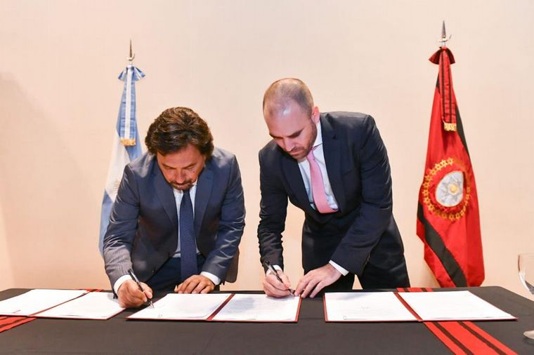 Martín Guzmán junto al gobernador de Salta, Gustavo Sáenz.