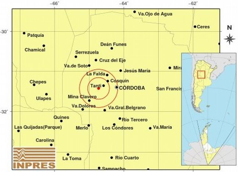 FOTO: Un temblor sacudió a Córdoba durante la madrugada del domingo