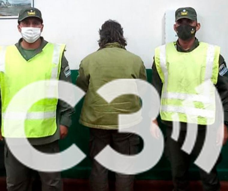 La imagen de Gregorio Brítez, femicida de Nora Escobar, detenido por Gendarmería. 