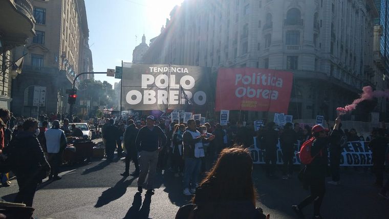 FOTO: La marcha piquetera nacional llegó a Buenos Aires.