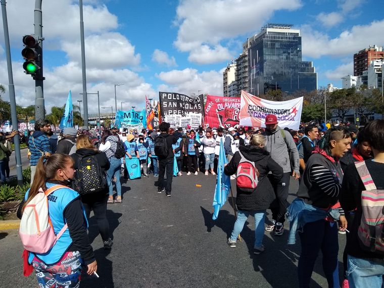 AUDIO: Marcha Federal piquetera a Plaza de Mayo: caos de tránsito (Foto: Télam)