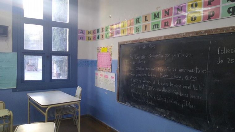 FOTO: Sólo 7 alumnos asistieron a un colegio de Córdoba.