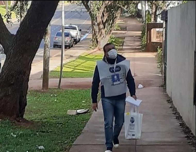 El gobernador de Misiones, Oscar Ahuad, participó como censista (MisionesOnline)