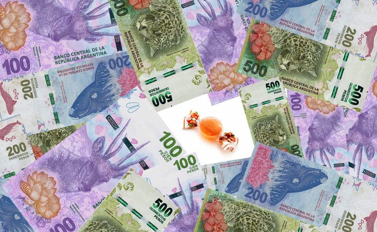 Billetes argentinos.