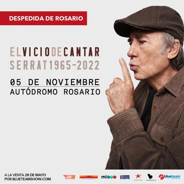 FOTO: Antes de despedirse de la música, Serrat cantará en Rosario