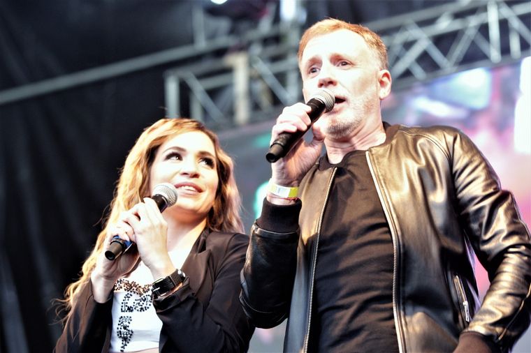 Agus Vivanco y "Colo" Gianola en la conducción de Córdoba Patria.