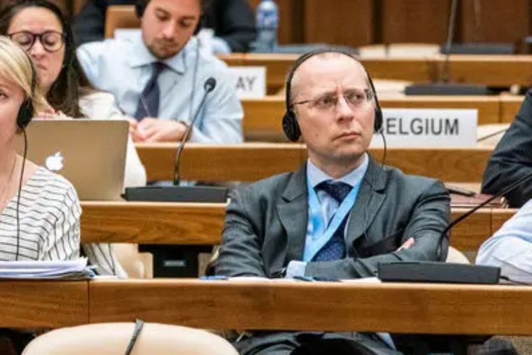 Boris Bondarev,  el asesor de la delegación rusa en Ginebra que presentó su renuncia.