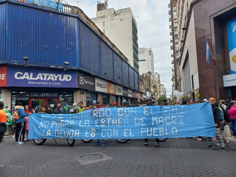 Marcha en el centro de Rosario