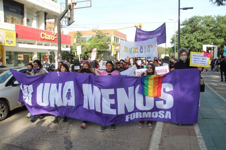 Marcha de Ni Una Menos en la ciudad de Formosa.