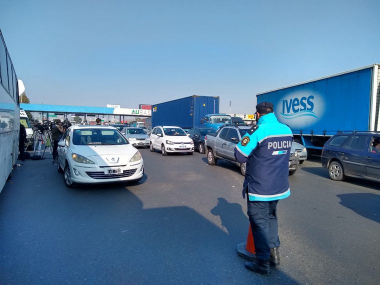 El caos vehicular se produjo en la mano que va hacia Capital Federal. 