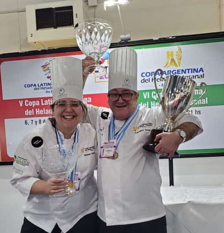 Padre e hija de Rosario campeones del helado artesanal y crearon nuevo sabor.