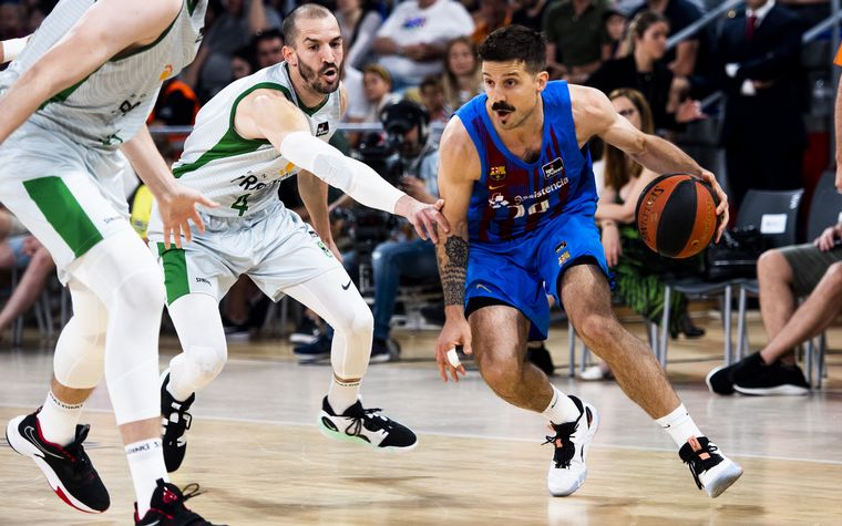 Laprovittola encara la defensa del Joventut. El argentino anotó 7 puntos. (ACB)
