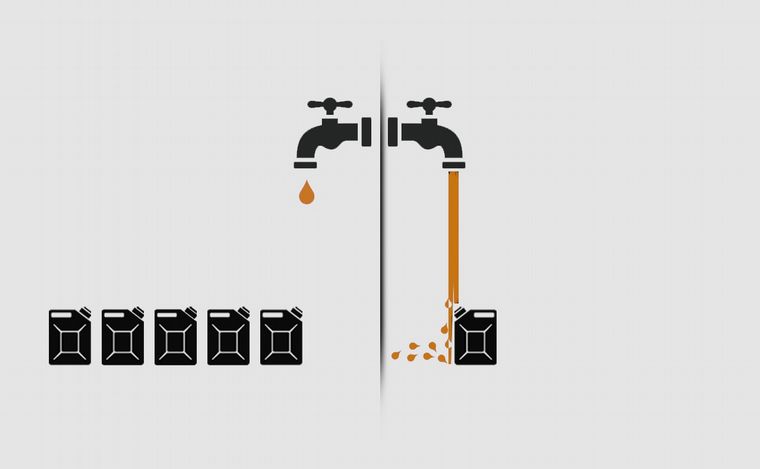 Dos países, uno con gasoil y el otro sin