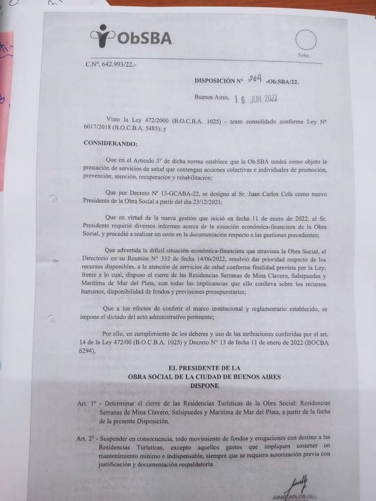 El gremio de los estatales porteños dispuso cerrar sus colonias de vacaciones.