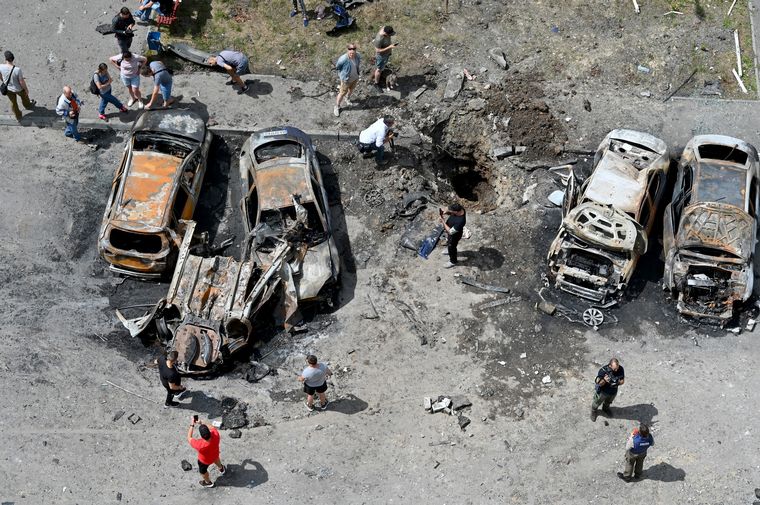 FOTO: Rusia bombardea Kiev antes del inicio de la cumbre del G7