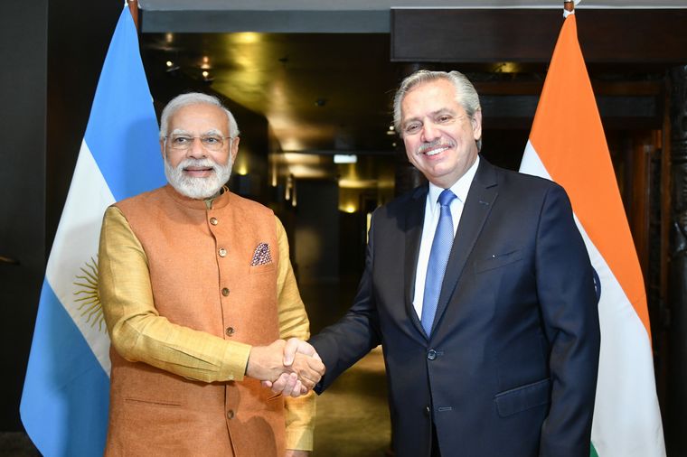 FOTO: Alberto Fernández se reunió con el primer ministro de la India, Narendra Modi.