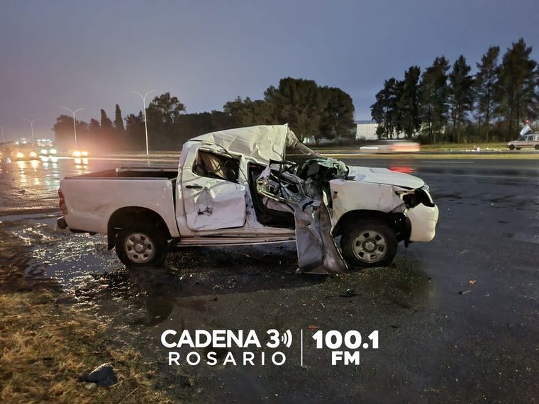 FOTO: Accidente fatal en la autopista Rosario-Santa Fe.