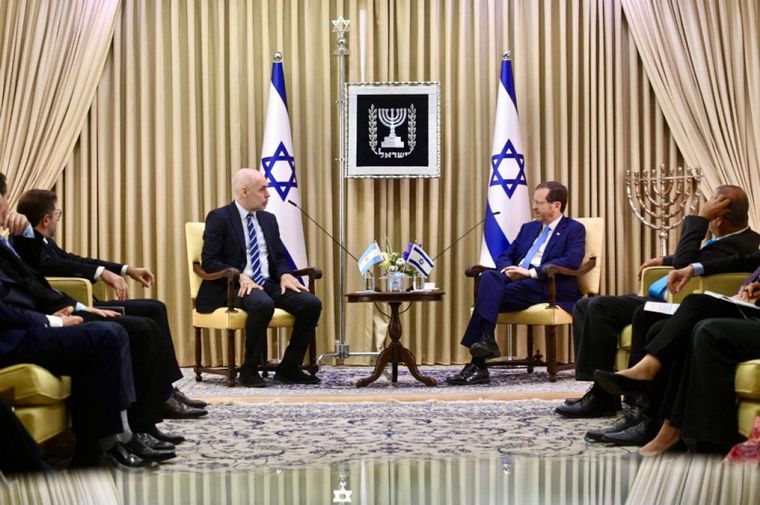 FOTO: Larreta dialogó con el presidente de Israel, Isaac Herzog.