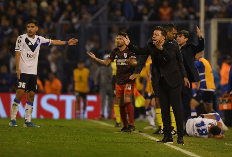 FOTO: Marcelo Gallardo reconoció que River se sintió incómodo ante el planteo de Vélez. 
