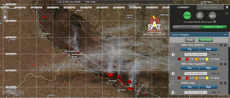 FOTO: Imágenes de los radares del Sistema de Alerta Temprana (SAT).