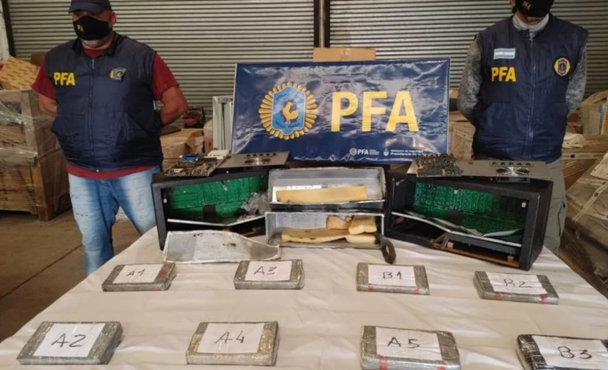 FOTO: Enviaban cocaína de República Dominicana a Tucumán (PFA)