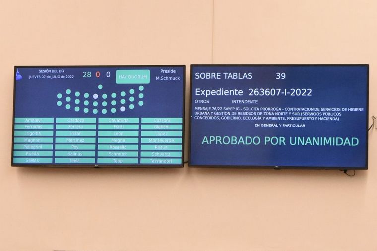 El Concejo Municipal prorrogó el sistema de recolección de residuos en Rosario. 