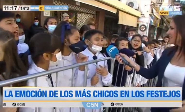 Picante respuesta de un nene a una notera televisiva en vivo (Foto: Captura  Twitter)