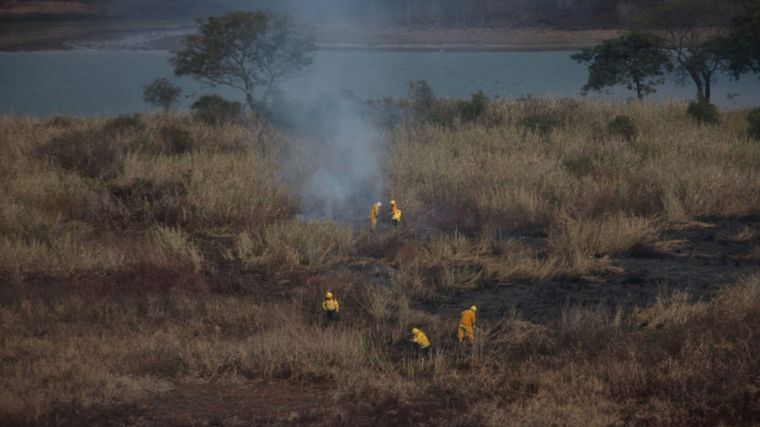 FOTO: Los incendios en las islas de Entre Ríos complican a Rosario.