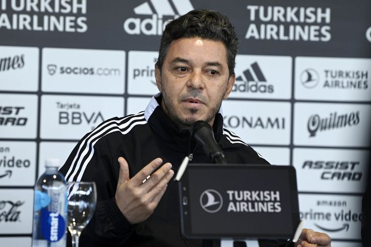 Marcelo Gallardo, en conferencia de prensa.