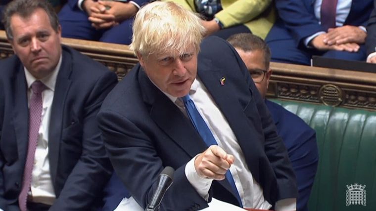 FOTO: El momento en que Boris Johnson se despidió del Parlamento británico.