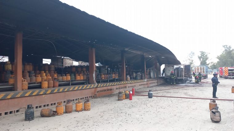 Explosión en una envasadora de gas en Córdoba.