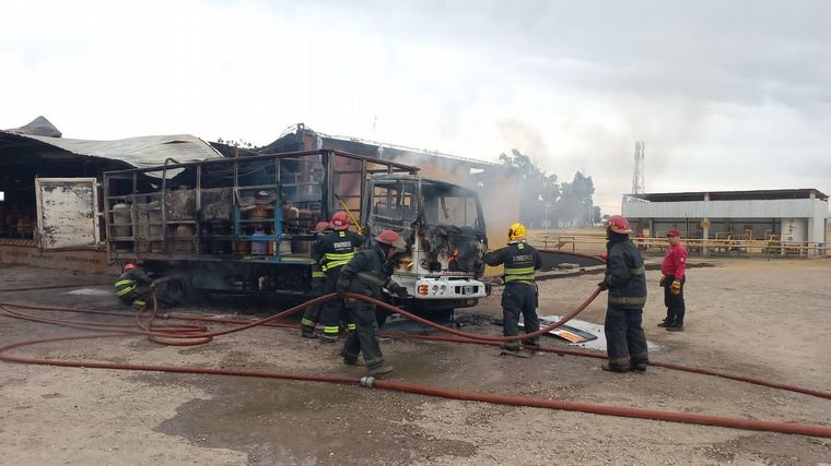 Explosión en una envasadora de gas en Córdoba.
